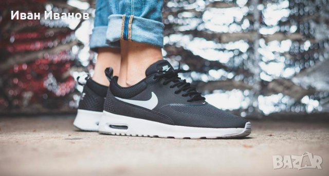 оригинални маратонки  NIKE AIR MAX THEA "BLACK ANTHRACITE"  номер 38-38,5, снимка 5 - Маратонки - 37960125