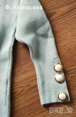 Прекрасен италиански пуловер, вискоза, размер М-Л, перфектен, снимка 5 - Блузи с дълъг ръкав и пуловери - 51881645