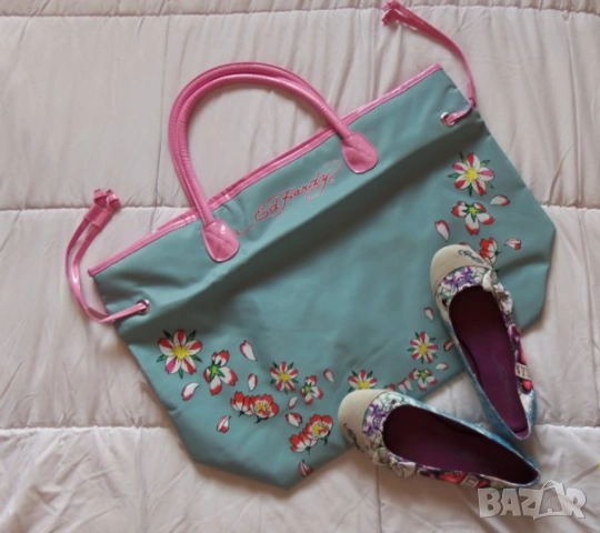 Ed Hardy оригинален сет чанта и обувки