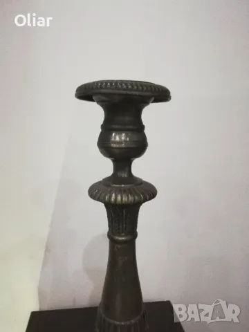 Красив стар свещник. , снимка 3 - Антикварни и старинни предмети - 48563257