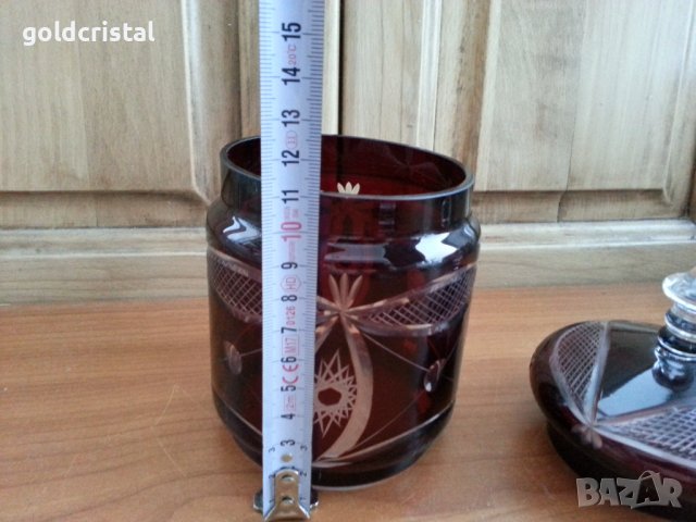 Кристален съд захарница буркан , снимка 7 - Антикварни и старинни предмети - 38195678