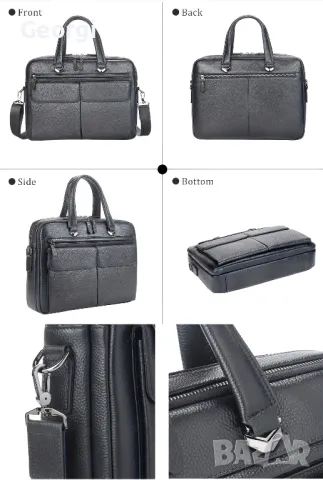 Есенна колекция*/ Луксозно/Елегантна, Премиум Бизнес чанта{куфарче за лаптоп 15} Естествена•кожа!, снимка 13 - Чанти - 49280932