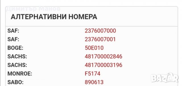 Амортесьори за оси SAF, снимка 3 - Части - 37161937