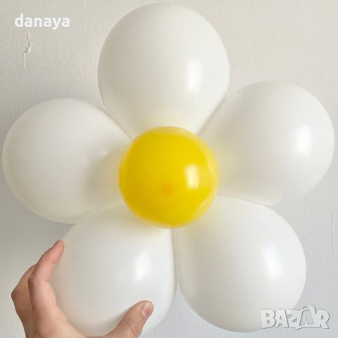 4052 Държач клипс за балони Цвете, 6 броя в комплект, снимка 6 - Декорация за дома - 42336849