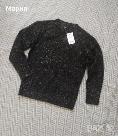 Next плетиво с лъскава нишка размер С, снимка 3 - Блузи с дълъг ръкав и пуловери - 52719226