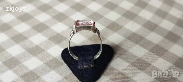 СРЕБЪРЕН ПРЪСТЕН с ЦИРКОН 2.42 гр./проба 925, снимка 2 - Пръстени - 48981329