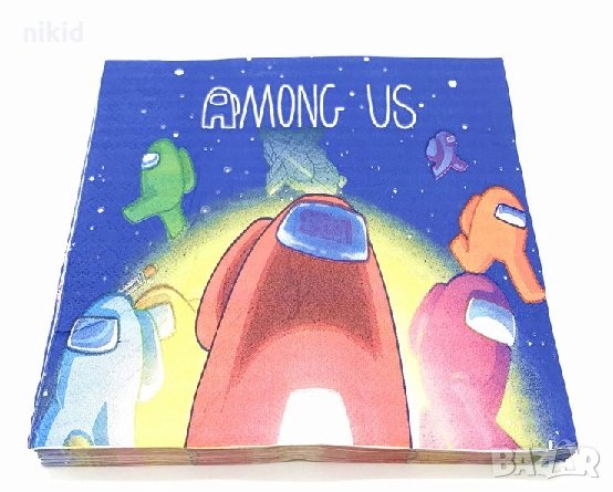 Амонг Ус Ъс Among Us 10 парти салфетки рожден ден