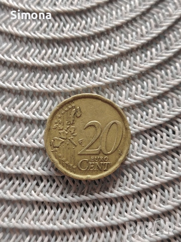 20 евроцента Испания 1999 г., снимка 2 - Нумизматика и бонистика - 53804000