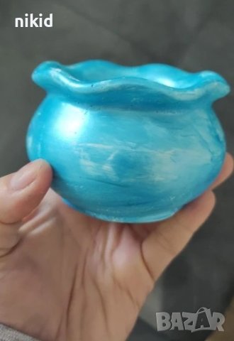 3D Купичка с къдрички купа саксия кашпа бурканче буркан ваза силиконов молд форма гипс смола декор , снимка 5 - Форми - 44188802
