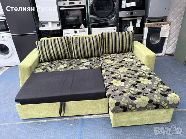 0412  ъглов холов разтегалтелен диван 220/190 см -цена 322лв или  164.64 евро   d+ - разтегателен с , снимка 3 - Дивани и мека мебел - 52646356