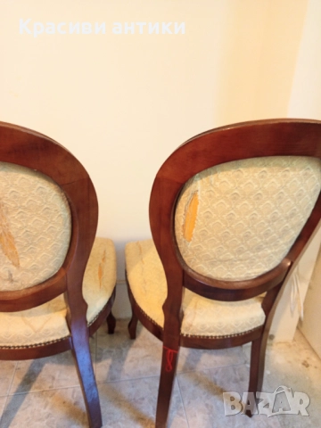 Антикварни, красиви столове, дьрво, снимка 6 - Други ценни предмети - 51793734