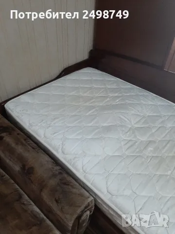 Легло, единично от масивна дървесина + матрак , снимка 7 - Спални и легла - 49799437