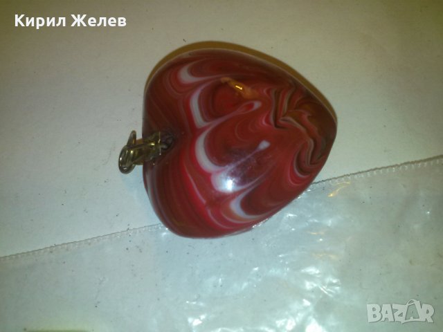 СЪРЦЕВИДЕН МЕДАЛЬОН от ШЛИФОВАН ПОЛУСКЪПОЦЕНЕН КАМЪК РЪЧНА ИЗРАБОТКА и БРОНЗ 6781, снимка 8 - Колиета, медальони, синджири - 29815078