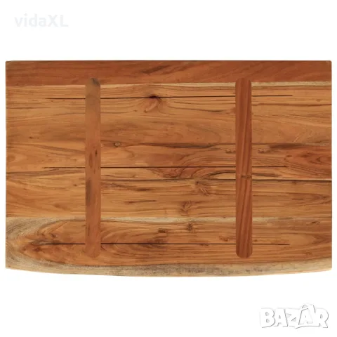 vidaXL Стенен рафт, 60x40x3,8 см, правоъгълен, масив акация, жив ръб, снимка 5 - Етажерки - 56147304