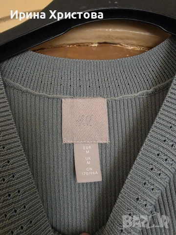 Сива машинно плетена рокля H&M, снимка 2 - Рокли - 54236829