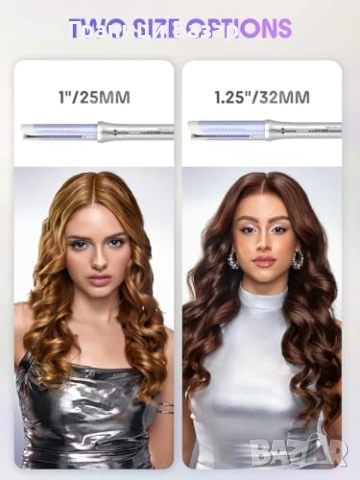 Нова SHEGLAM автоматична маша 32мм с хладен въздух за къдрици коса жени прическа, снимка 8 - Маши за коса - 54108736