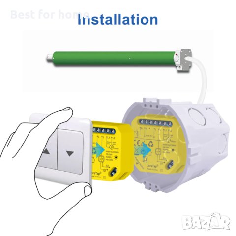 LoraTap Tuya Smart WiFi превключвател за щори Релеен модул, снимка 9 - Други - 42753404