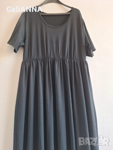 ДЪЛГА ЕЛЕГАНТНА РОКЛЯ ЛИКРА 3XL-4XL, снимка 3 - Рокли - 51637318