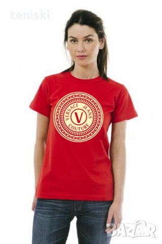 Дамска тениска Versace принт Модели,цветове и размери, снимка 9 - Тениски - 34410601