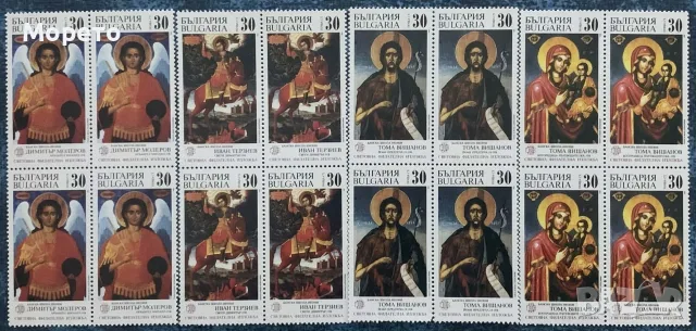 1989г-Св.филателна изложба България 89-Икони от банската школа(чисти карета)