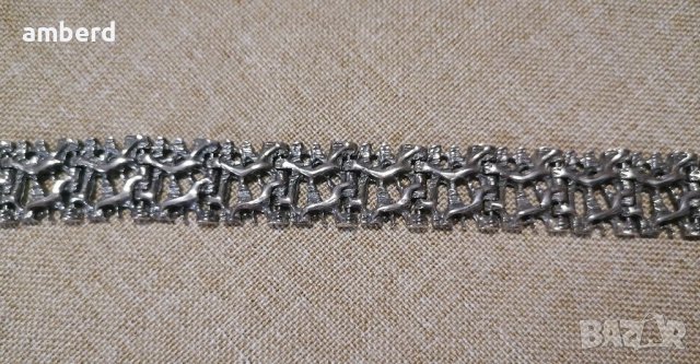 Уникална мъжка сребърна гривна , снимка 6 - Гривни - 39192151