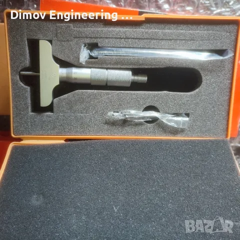 Микрометричен дълбокомер 0-50мм Mitutoyo , снимка 2 - Други инструменти - 49298688