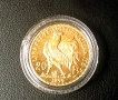 Позлатена монета 20 Франка 1899 г с петел, снимка 1