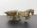 Месингова фигура - кон с каруца. №8054, снимка 1