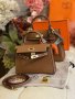 чанта Ермес Mini Kelly 19*Кели*HERMES KELLY 19 CRAIE Epsom Gold Hardware, снимка 5