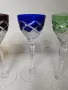 Чаши за вино от оловен цветен кристал, снимка 3