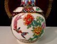 Китайска ваза,ръчно декорирана,злато. , снимка 5