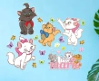 Коте Мари Marie Cat самозалепващ стикер лепенка за стена мебел прозорец детска стая детски, снимка 1