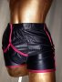 ANGELO M Черен мъжки боксер от кожена промазка , снимка 4