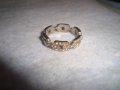 КРАСИВ АЖУРЕН СРЕБРИСТ ФЕШЪН АРТ ПРЪСТЕН с ИСКРЯЩИ КРИСТАЛИ 27714, снимка 6