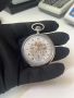 Продавам антикварен джобен часовник Longines (1916-1917 г.) – сребро 0.800, ръчно рисуван циферблат, снимка 1