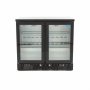 хладилна витрина за бар, 227л - от 0° до +12°C - две стъклени врати - черна, снимка 1