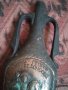 Бутилка стара керамична ръчно рисувана 43744, снимка 5