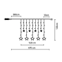 Декоративна коледна LED завеса, Звезди, 107 крушки , снимка 4