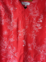 Къса, разкроена рокля с лен NEXT. Червена с флорален десен, снимка 11