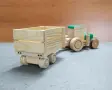 Декоративен дървен трактор с ремарке DMAR 332M4, снимка 3