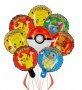 Покемон Pokemon Пикачу малък кръгъл фолио фолиев балон хелий и въздух