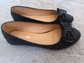 черни ниски обувки тип пантофка / балерина с панделка, снимка 4