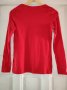 Дамска червена памучна блуза на GATE с дълъг ръкав размер S/34 цена 10.00 лв., снимка 3