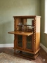Бар-Шкаф (Секретар) от Масив с Витражи и Огледало, снимка 1