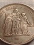 Сребърна монета 50 франка 1976г. Франция Трета република Херкулес за КОЛЕКЦИЯ 29593, снимка 11