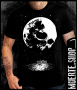 Черна тениска с щампа SKULL MOONLIGHT, снимка 1 - Тениски - 44804007