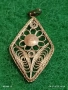 Старинен ажурен сребърен медальон филигранна ръчна изработка 18156, снимка 2
