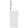 vidaXL Тоалетка с LED, бяла, 100x40x130 см, снимка 6
