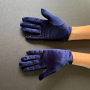 Къси дамски елегантни ръкавици от син плюш 8647, снимка 4
