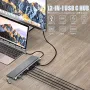 Нова 12-в-1 USB C Док Станция Хъб 3x Дисплей, Бърза Трансфер, Висока Съвместимост, снимка 2